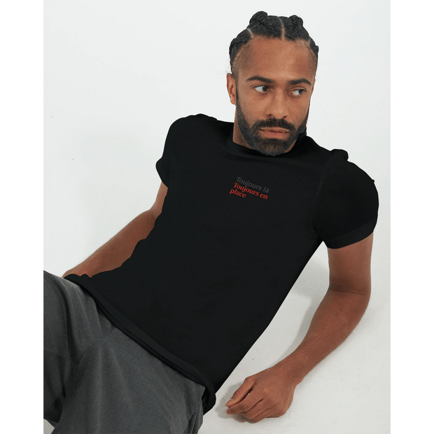 T-shirt Noir Homme Premium - Toujours là - Kentu
