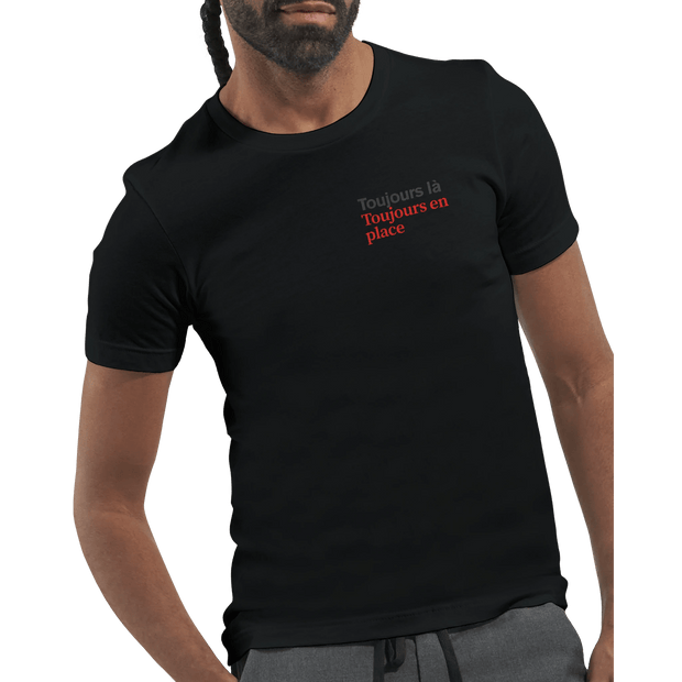 T-shirt Noir Homme Premium - Toujours là - Kentu